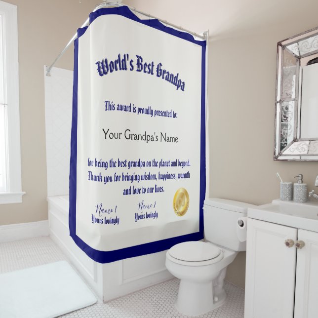 Modern Funny World's Best Grandpa Certificate (In Situ)