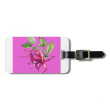 Modern Fuschia Luggage Tag