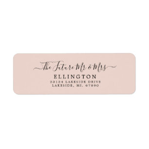Modern Future Mr. & Mrs. Wedding Return Address