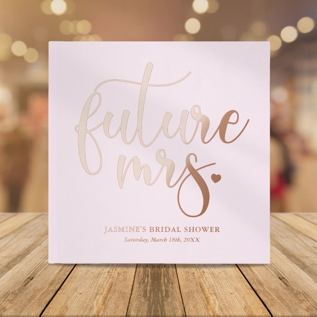Modern Future Mrs Bridal Shower Guest Book (Creator Uploaded)