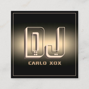 Modern futuristic abstract DJ  Square Business Car Card