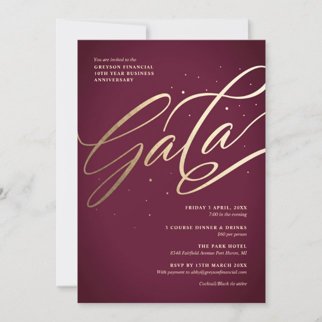 Modern Gala Invitation (Front)