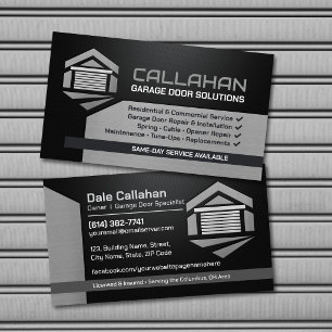 Modern Garage Door Solutions Business Card