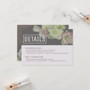 MODERN Garden Hellebore Details Enclosure Card