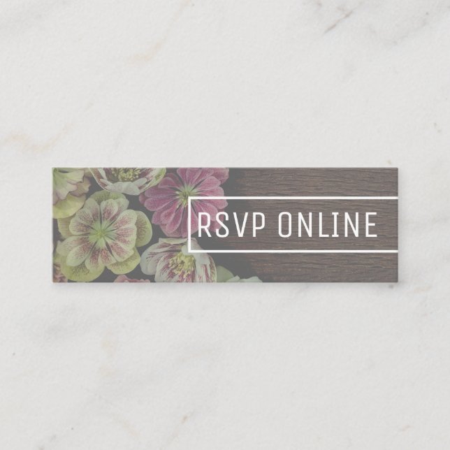 MODERN Garden Hellebore Mini Web RSVP Card (Front)