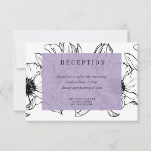 Modern Garden   Lavender   Floral wedding RSVP Invitation