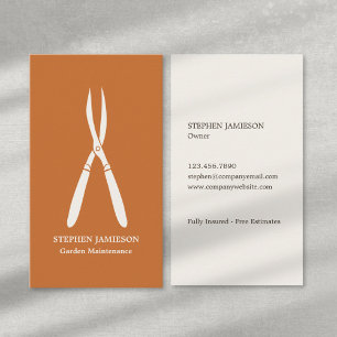 Modern Garden Maintenance Lawn Care Gardener Business Card