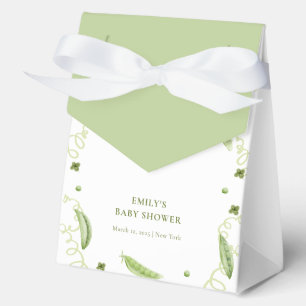 Modern Garden Sweet Pea In Pod Baby Shower Favor Box