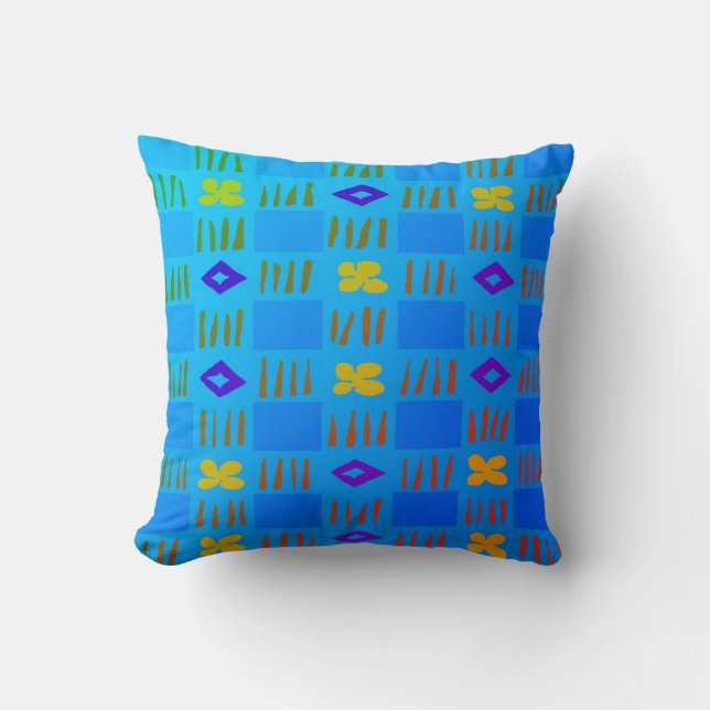 Modern Garden Throw Pillow (Front)