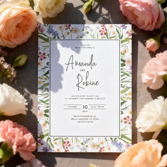 Modern Garden Wedding Invitation (Creator Uploaded)