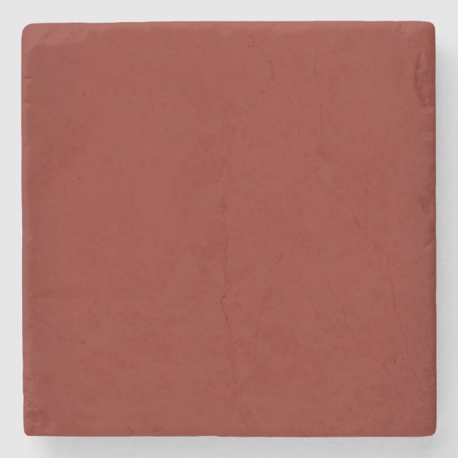 Modern Garnet Red Customizable Stone Coaster (Front)