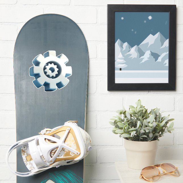 Modern Gear Icon (Snowboard)