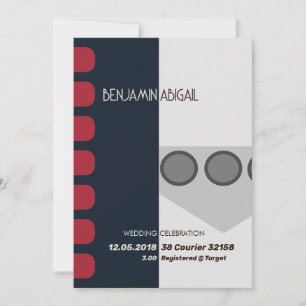 Modern Geek Space Rouge and Princess Minimal Invitation