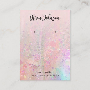 Modern Gem Marble Jewellery Earring Display Business Card