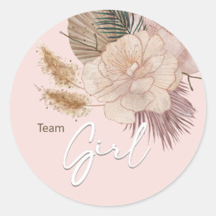Modern Gender Reveal   Minimalist Gender Reveal  Classic Round Sticker