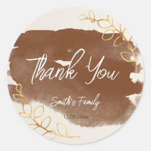Modern Gender Reveal   Minimalist Gender Reveal Classic Round Sticker
