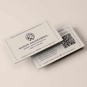 Modern General Repair Professional Handyman Sand Business Card