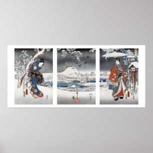 Modern Genji Triptych Poster
