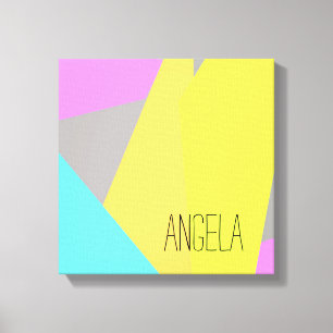 modern geometric abstract add a name wall art
