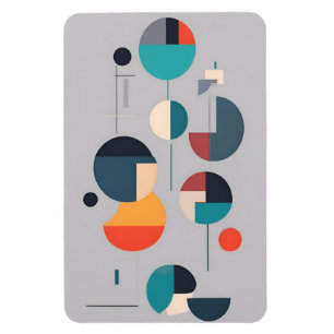 Modern Geometric Abstract Art - Minimalist Design Magnet