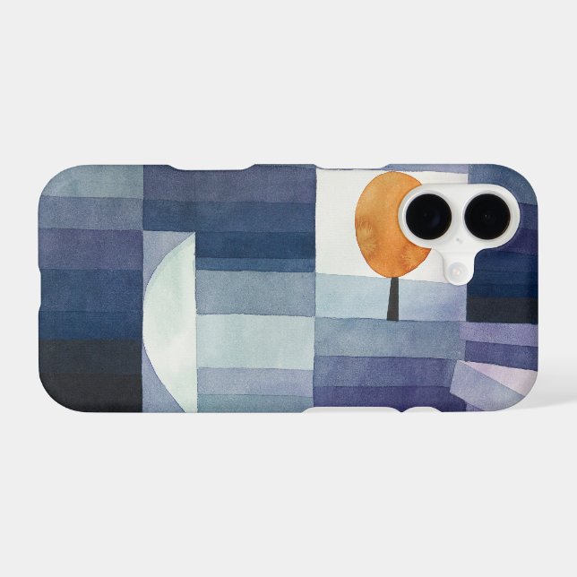 Modern Geometric Abstract Blue Orange Klee (Back (Horizontal))
