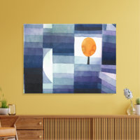 Modern Geometric Abstract Blue Orange Klee