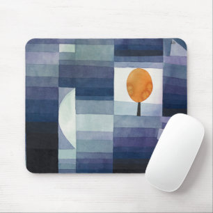 Modern Geometric Abstract Blue Orange Klee Mouse Pad