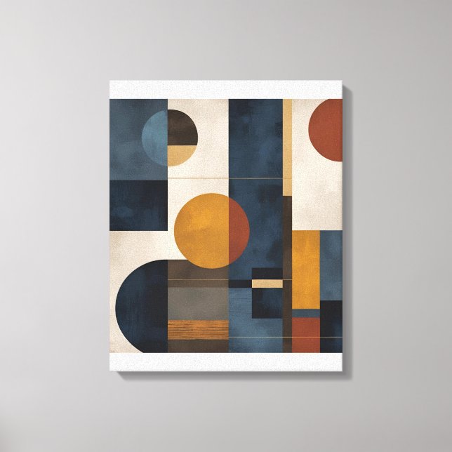 Modern Geometric Abstract Canvas – Mid-Century Ins Print (Front)