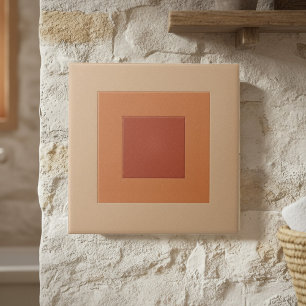 Modern Geometric Abstract Pat#6 Warm Colors ID1192 Tile