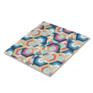 Modern geometric abstract pattern tile