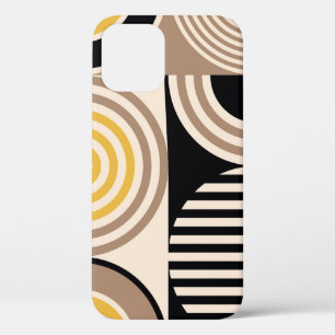 Modern geometric abstract pattern. Vintage design iPhone 12 Case