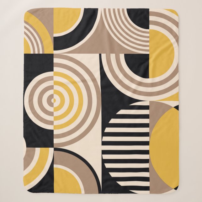 Modern geometric abstract pattern. Vintage design Sherpa Blanket (Front)