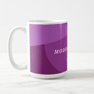 Modern geometric abstract purple custom office coffee mug