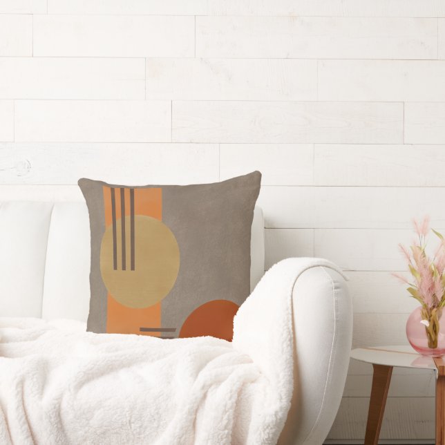 Modern Geometric Abstract Throw Pillow (Couch)