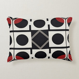 Modern Geometric Abstract With Circles Accent Pillow