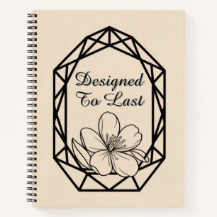 Modern Geometric Arch Minimalist Wedding Notebook