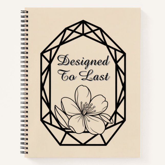 Modern Geometric Arch | Minimalist Wedding Notebook (Front)