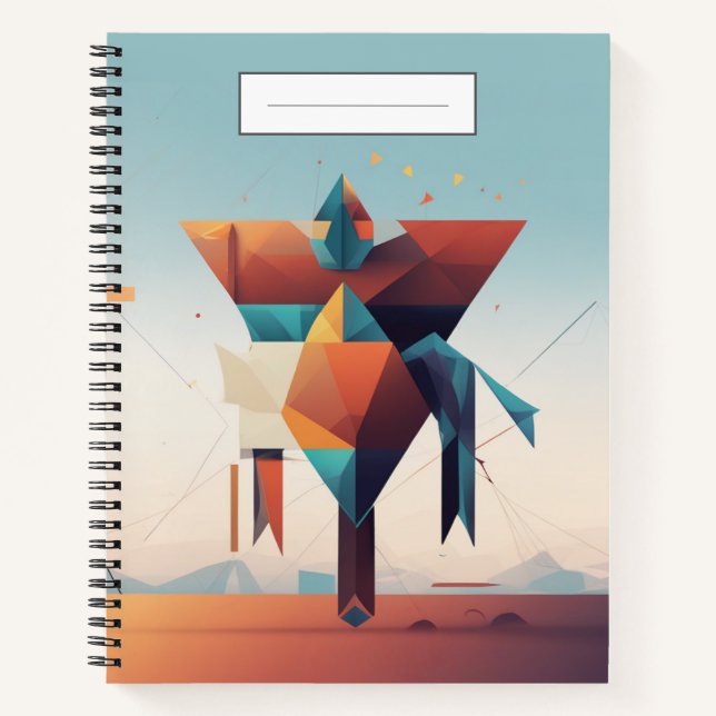 Modern geometric architecture Unique art Notebook (Front)