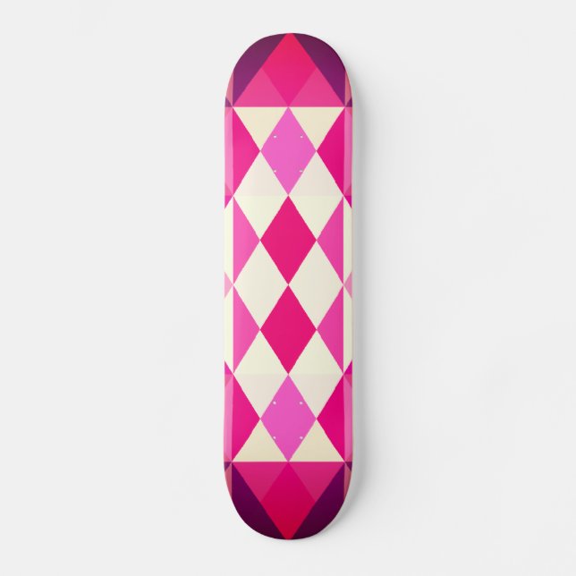 Modern Geometric Art Multicolored Abstract Skateboard (Front)