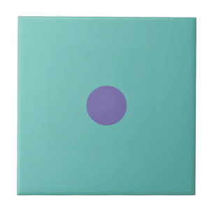 Modern Geometric Art Purple Violet Dot Turquoise Tile