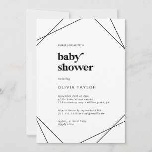 Modern Geometric Baby Shower Invitation