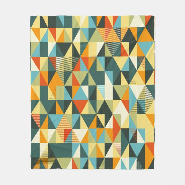Modern Geometric background. Abstract flat pattern Fleece Blanket (Front)
