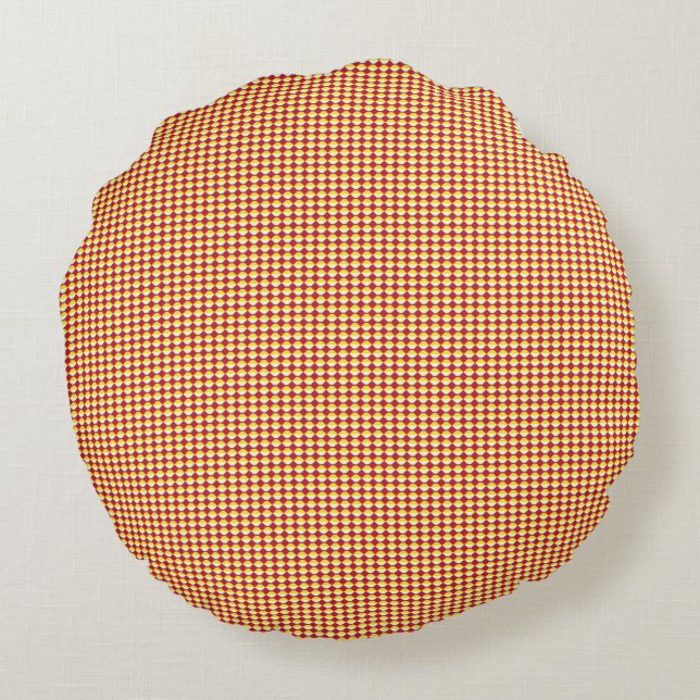 Modern Geometric Birthday Pattern Round Pillow (Back)