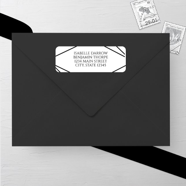 Modern Geometric Black and White Wedding (Créateur téléchargé)