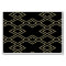 modern geometric black gold wedding details card