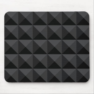 Modern Geometric Black Square Pattern Mouse Pad