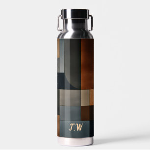 Modern Geometric Blocks - Personalized Water Bottl Bottle