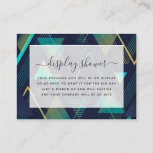 Modern Geometric Bridal Shower Enclosure Card