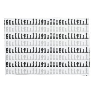 Modern Geometric Chess Piece Game Pattern Pillowcase