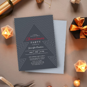 Modern Geometric Christmas Holiday Party Invitation